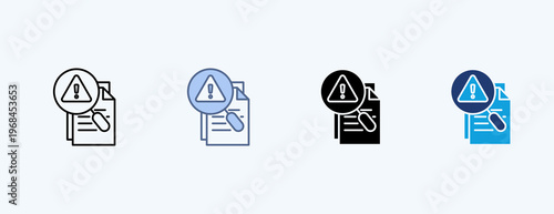 Risk Analysis Multiple Icon