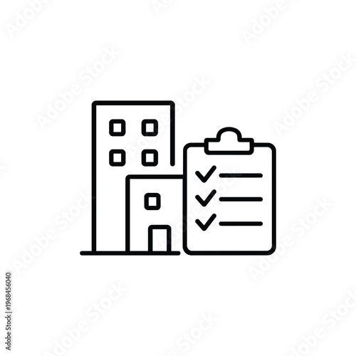 Office manager profession icon black and white office manager checklist profession vector illustration