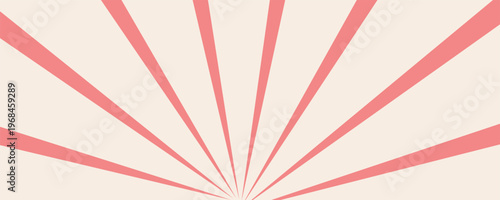 Retro background with rays or stripes in the center. Sunburst or solar burst retro background. Starburst abstract background. Vector illustration