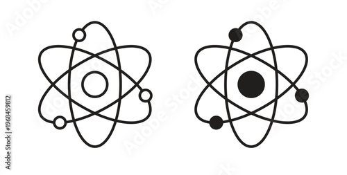 Physics icon in line design. Editable stroke icon.