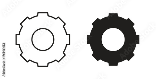 Settings icon in line design. Editable stroke icon.