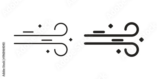 Snow blowing icon in line design. Editable stroke icon.