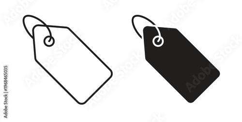 Tag icon in line design. Editable stroke icon.