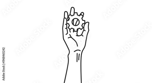 Hand Holding a Coin Close Up.