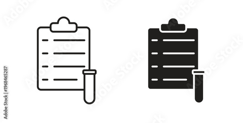 Test icon in line design. Editable stroke icon.