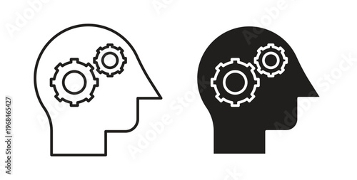 Thinking icon in line design. Editable stroke icon.