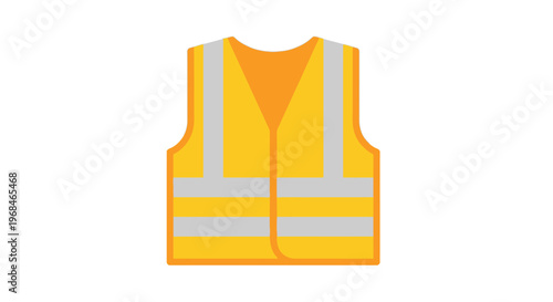 Fényképezés Yellow Safety Vest with Reflective Strips.