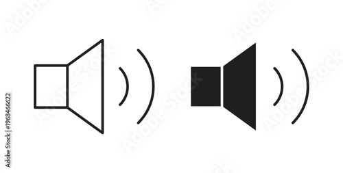 Volume icon in line design. Editable stroke icon.