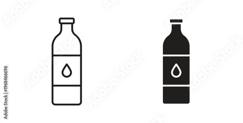 Water bottle icon in line design. Editable stroke icon.