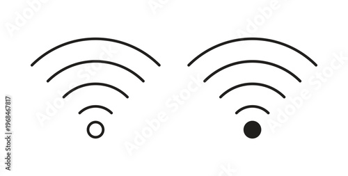 Wifi icon in line design. Editable stroke icon.