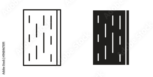 Wood board icon in line design. Editable stroke icon.