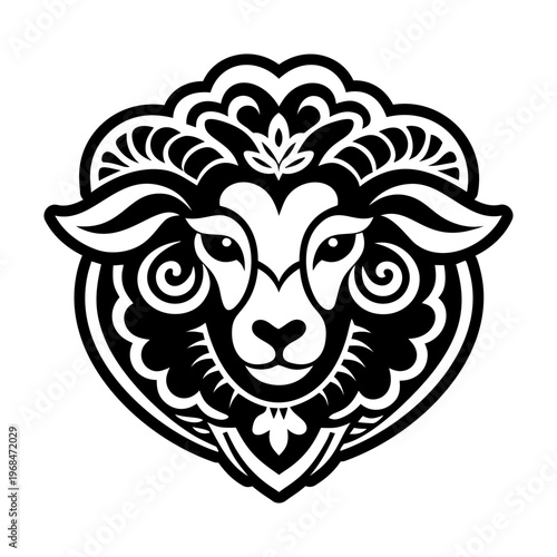 A glyph style icon of holy lamb symbol