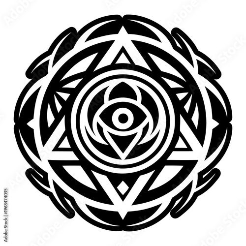 A filled style icon of astral light symbol