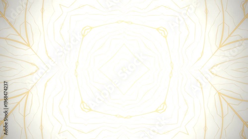 Thousands of golden metallic fibers woven into an intricate fractal pattern on premium white paper. 