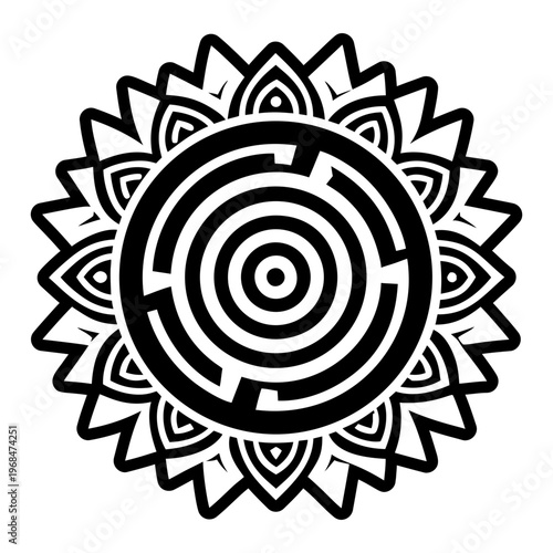 A glyph style icon of hopi symbol