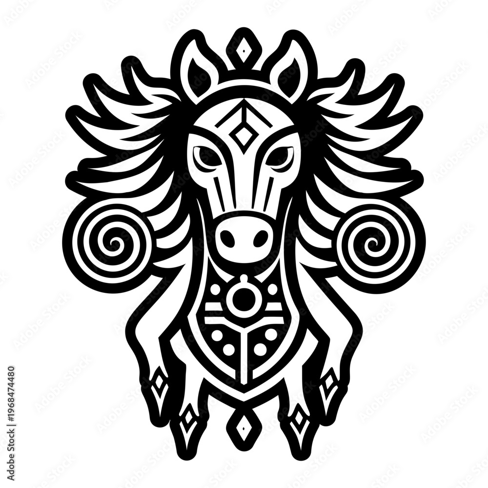 Obraz premium A filled style icon of eternal horse symbol