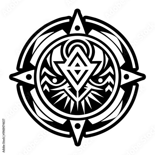 A glyph style icon of astral symbol