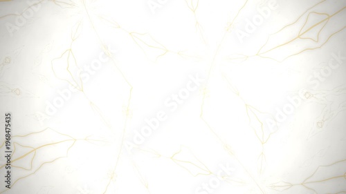 Thousands of ultra-fine golden silk threads woven into an infinite fractal textile pattern on premium white paper. 