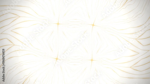 Thousands of golden metallic shards aligning to a dynamic magnetic field in a seamless fractal pattern. 