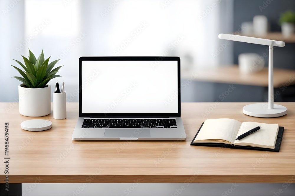 Fototapeta premium laptop on table