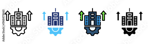 Urban Development Icon Multiple Style Collection Set 