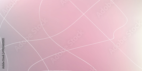 Abstract Pink Gradient Background with Subtle Curved Lines.