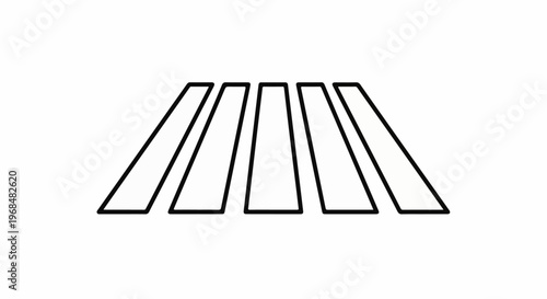 Abstract trapezoidal shapes form a receding geometric pattern