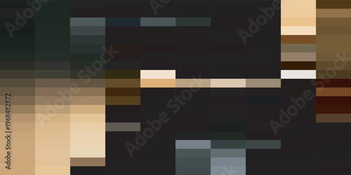 Abstract digital art with pixelated and glitched effect.