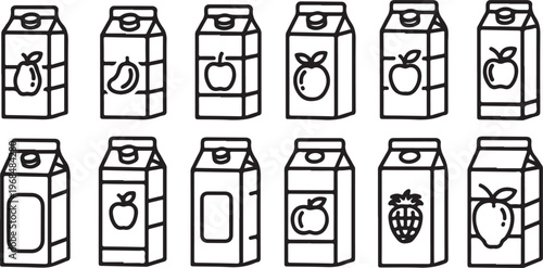 A set of twelve black and white icons depicting various kitchen tools and utensils Vector