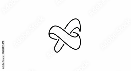 Abstract linear knot shape