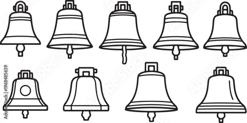 Illustrations of various types of dresses with different necklines and sleeve styles Vector