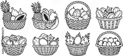 Ancient pottery designs featuring animal motifs and geometric patterns Vector