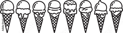 A sequence of eight femur bones showing stages of hip fracture healing Vector