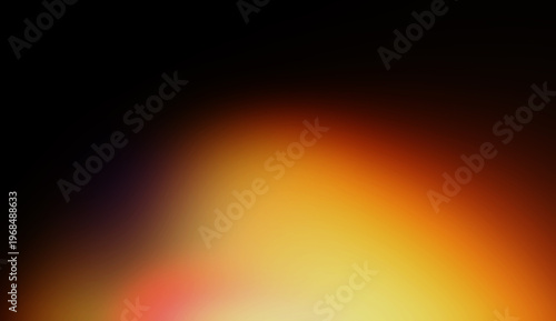 Wallpaper Mural Dark black background with warm orange glow gradient, abstract soft light leak texture for cinematic modern design. Torontodigital.ca