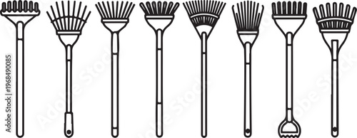 Set of antique and vintage style table and chair legs in black and white Vector