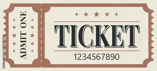 A ticket template - vector illustration