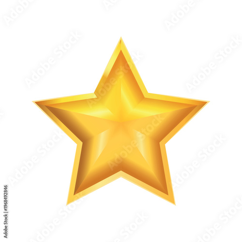 Gold star - vector illustration