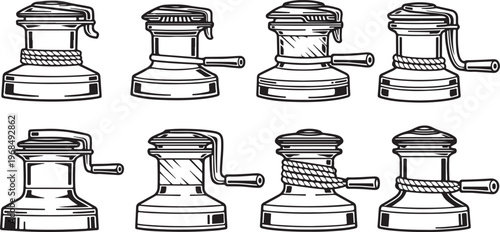 Step-by-step illustration of a jar sealing process using a vacuum sealer Vector
