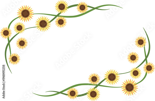 ひまわりのフレーム