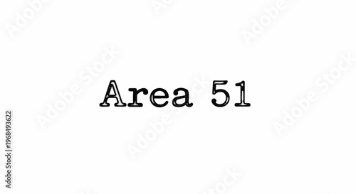 Text "Area 51" in a stylized font on a white background