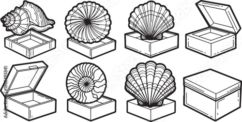 Origami geometric shapes and polyhedrons in various folded designs Vector