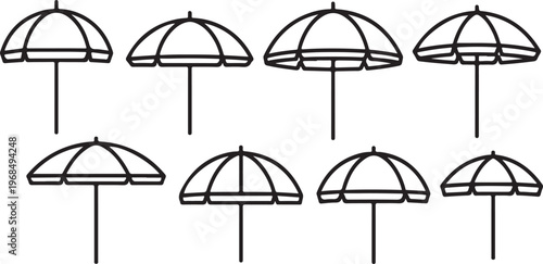 Diagrams of different types of chairs with labeled parts Vector