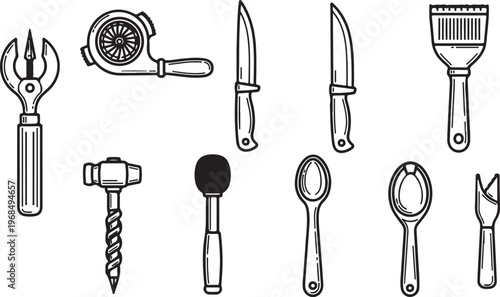 Collection of vintage and antique keys with unique designs and shapes Vector