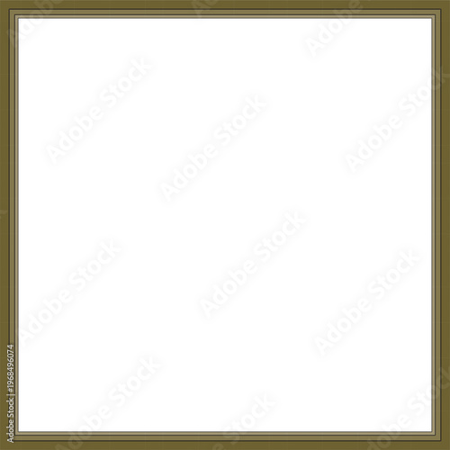 Square Tribeveled Frame Isolated on Transparent Background
