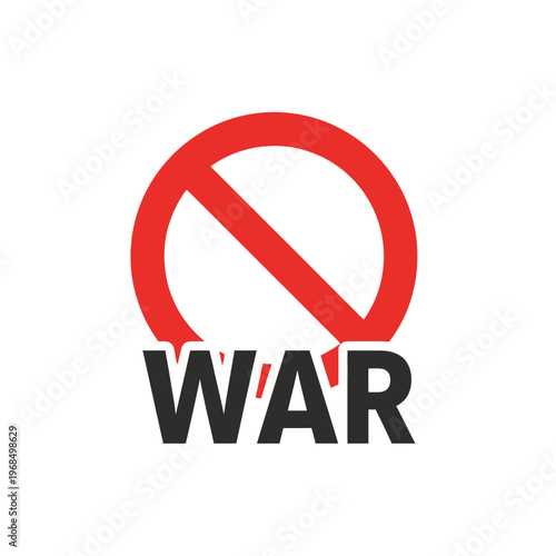 Stop War Symbol, Peace Sign, No Conflict Icon, Protest Against Violence