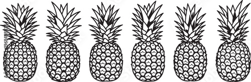 Artistic pattern of symmetrical floral mandala designs in black ink Vector