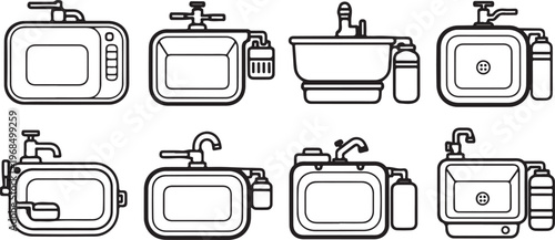 Various types of remote controls and gaming controllers Vector