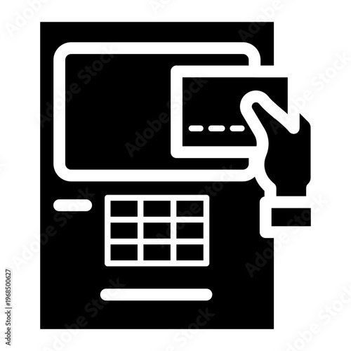 ATM Machine Payment Solid Icon