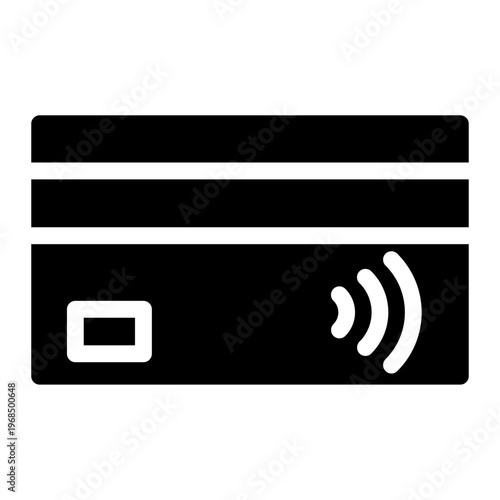 Contactless Credit Card Solid Icon