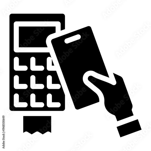 POS Mobile Checkout Solid Icon